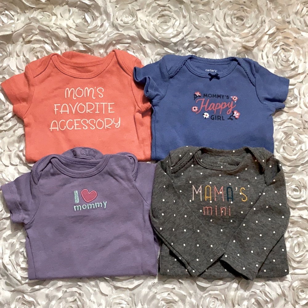 . Bundle of 3 month I Love Mommy onesies (2)‎